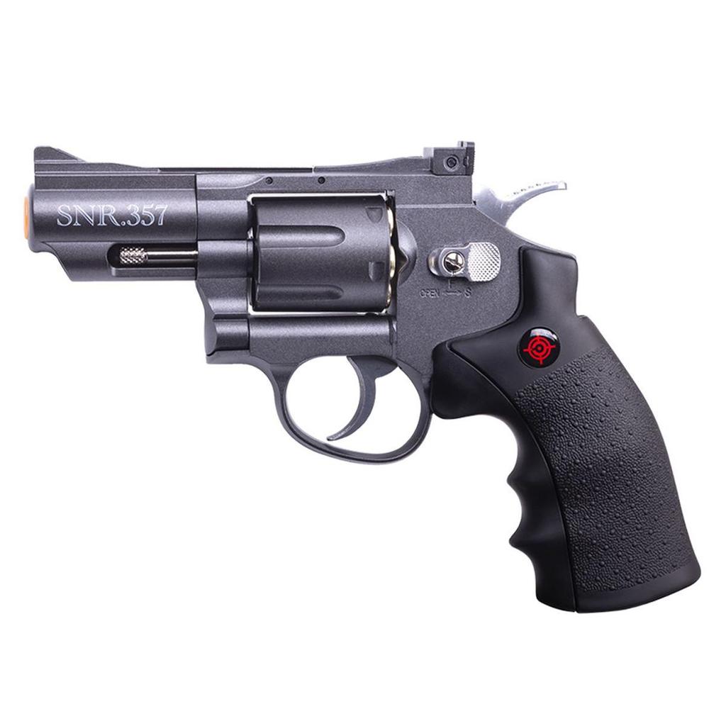 Revólver de Pressão Co2 SNR357 Full Metal Black 4.5mm – Crosman + Cilindo + Alvo