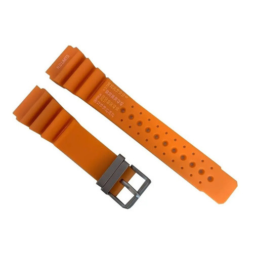 Pulseira Para Relógio Citizen Aqualand Jp2000 24mm Laranja Laranja 2.4 Cm