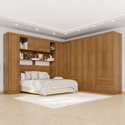 Guarda-Roupa Casal Modulado 11 Portas 4 Gavetas Alemanha Marrom/Cinamomo Cinamomo