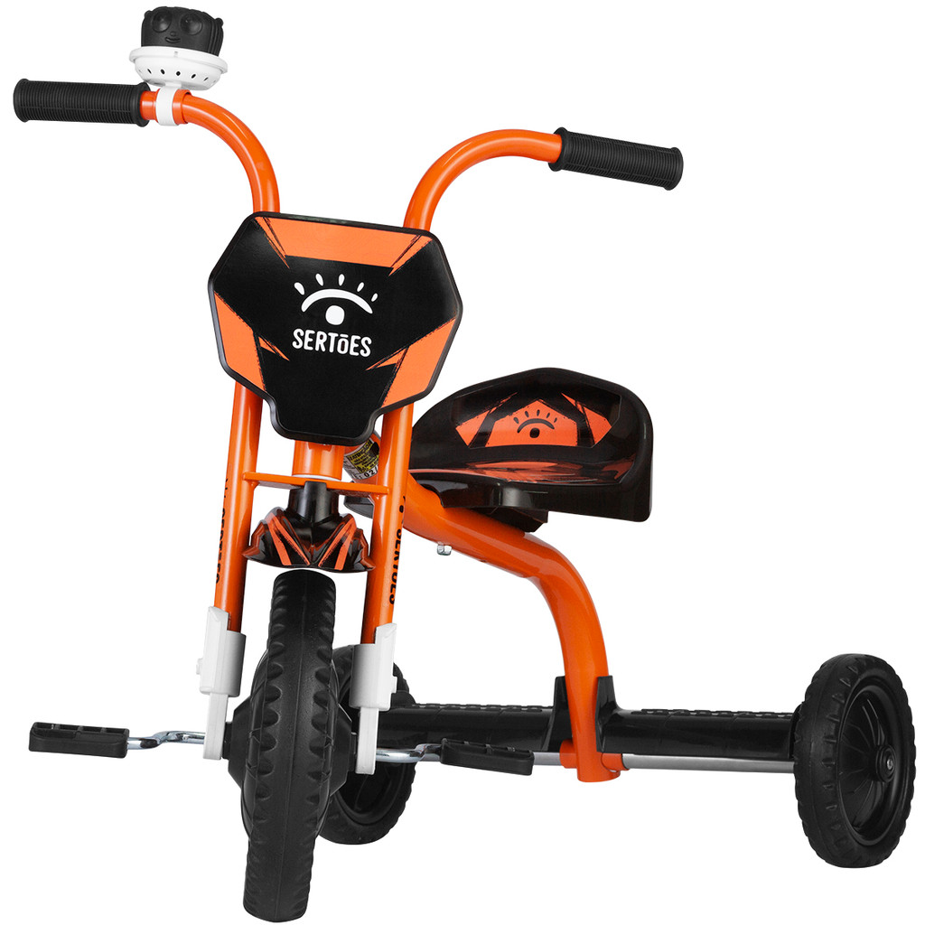 Triciclo Infantil Sertões Velotrol Bicicletinha c/ Buzina e Assento Ajustável 18m+ Até 21kg
