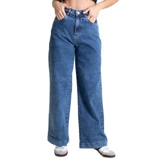 Calça Jeans Sawary Wide Leg Petit - 283525
