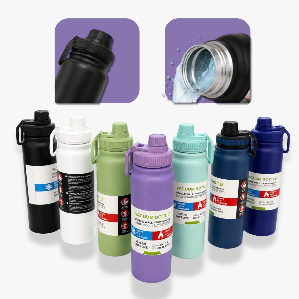 Garrafa Térmica Inox 800ml com Alça Fitness Academia