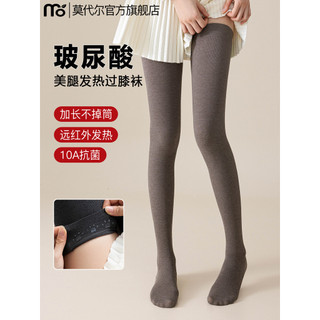 Meias acima do joelho femininas estilo outono inverno lã espessada aquecimento quente joelheiras tubo alto antiderrapant
