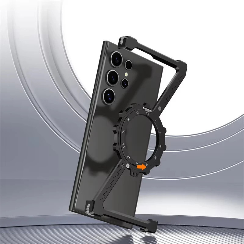 Capa De Telefone De Metal Em Forma De Z Com Luz Noturna Para Samsung Galaxy S22 