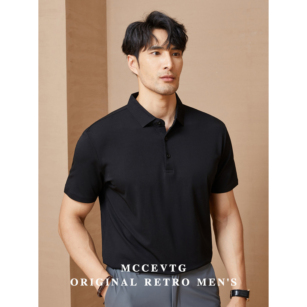 [Série Piloto] Camisa polo masculina de manga curta com lapela Solona camiseta Paul Camisa Commuter Wear