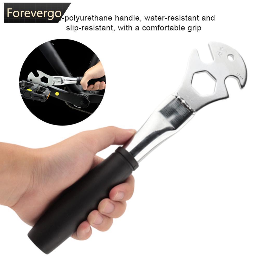 FOREVERGO Multifuncional Chave De Remoção De Pedal De Bicicleta 15MM Mandíbula Padrão 24MM Hex Buraco Eixo Dianteiro Tra
