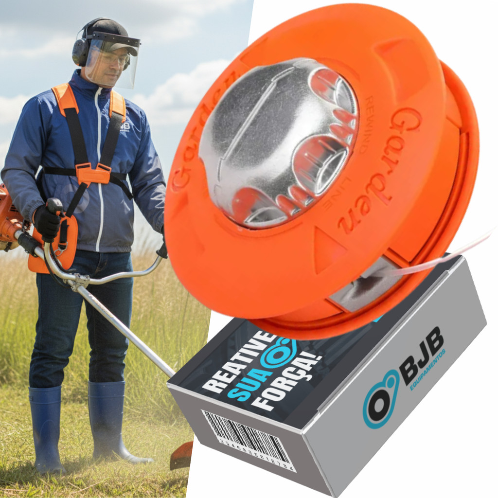 Carretel Automático Laranja Botão Metalico Roçadeira Gasolina 2 Tempos Compátivel com STHIL FS160 FS220 FS280 FS290 — imagem 2 de 2