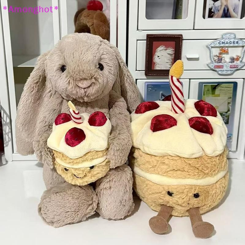Entrehot > Oril Jelly Cat 30cm Shy Bonnie Rabbit Segurando Um Bolo De Aniversário Boneca De Pelúcia Apanying Gatos , Cãe