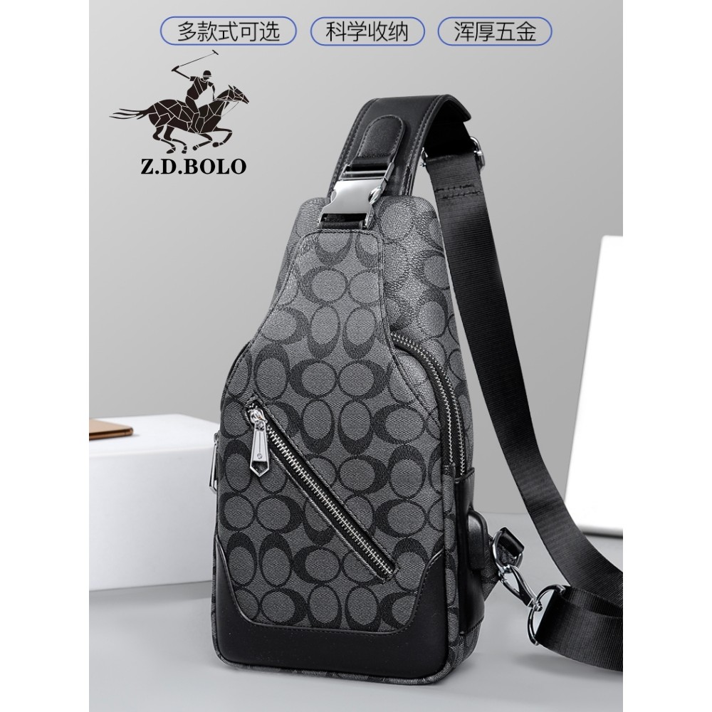 ZDBOLO/Zuodan Paul Bolsa de Peito Masculina Bolsa Mensageiro Bolsa de Ombro Lazer Esportes Street Wear Satchel Moda
