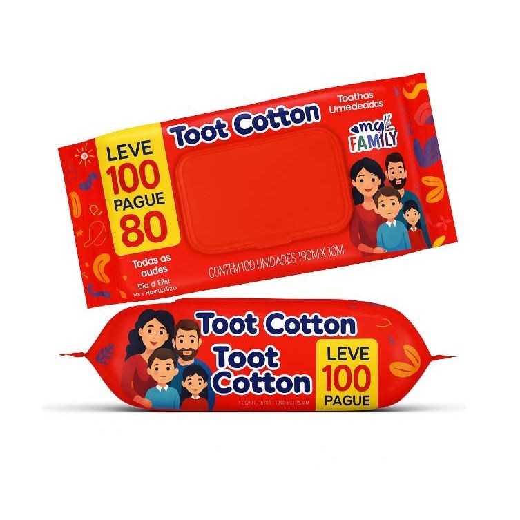 Toalha Umedecida Toot Cotton – Leve 100, Pague 80: