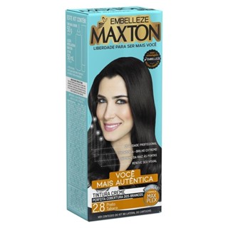 Tinta de Cabelo Maxton Kit Prático 2.8 Preto Tabaco em Oferta na Shopee