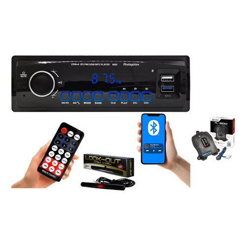 Aparelho De Som Carro Autom Bluetooth Modulo Taramps Antena