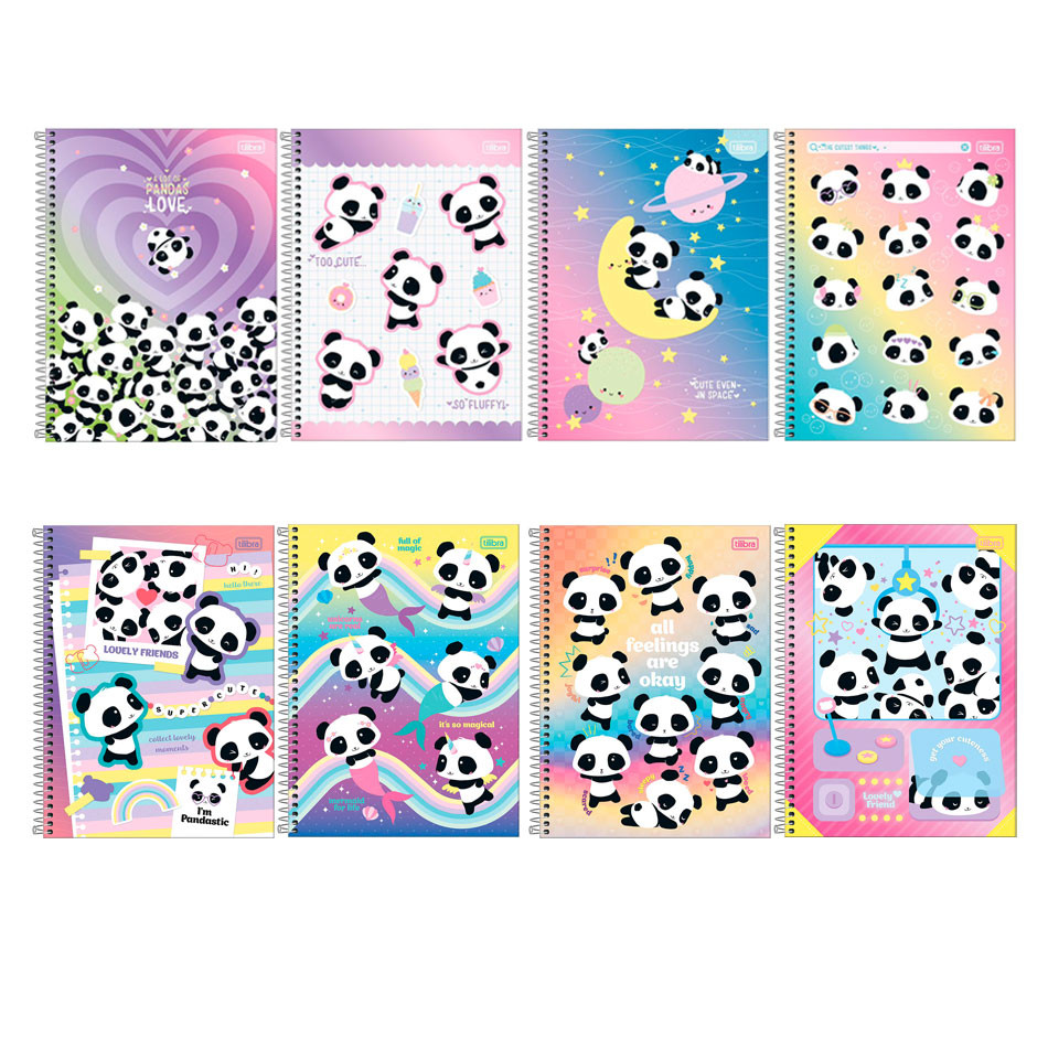 Caderno espiral capa dura universitário 10x1 160 folhas Lovely Friend Tilibra