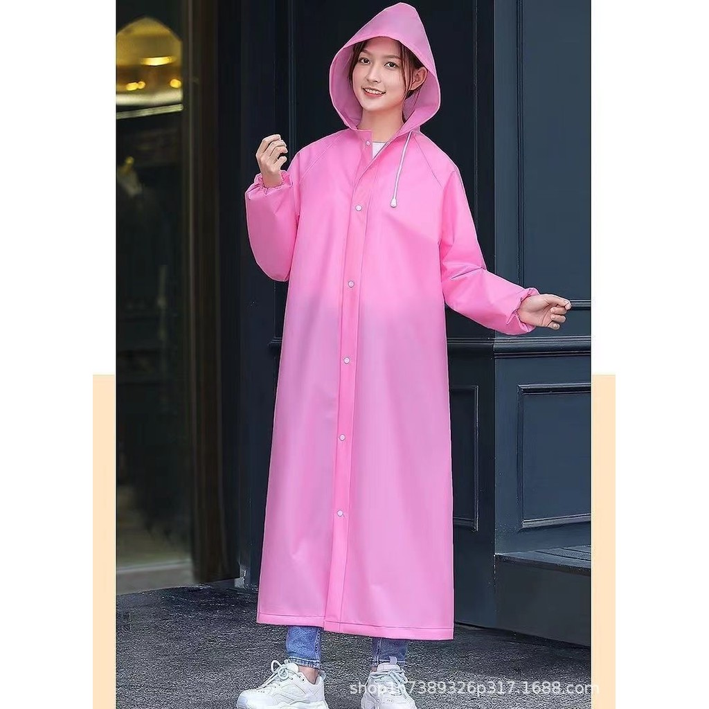 Capa de Chuva Impermeável em EVA com Capuz Rosa 68x115cm Karbox em Oferta na Shopee