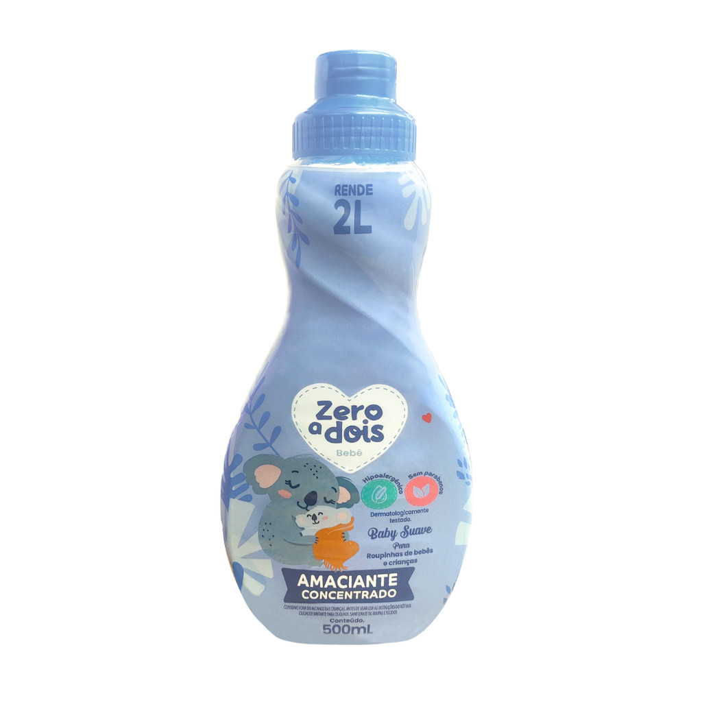 Amaciante Concentrado Baby Suave Zero a Dois 500 ml em Oferta na Shopee