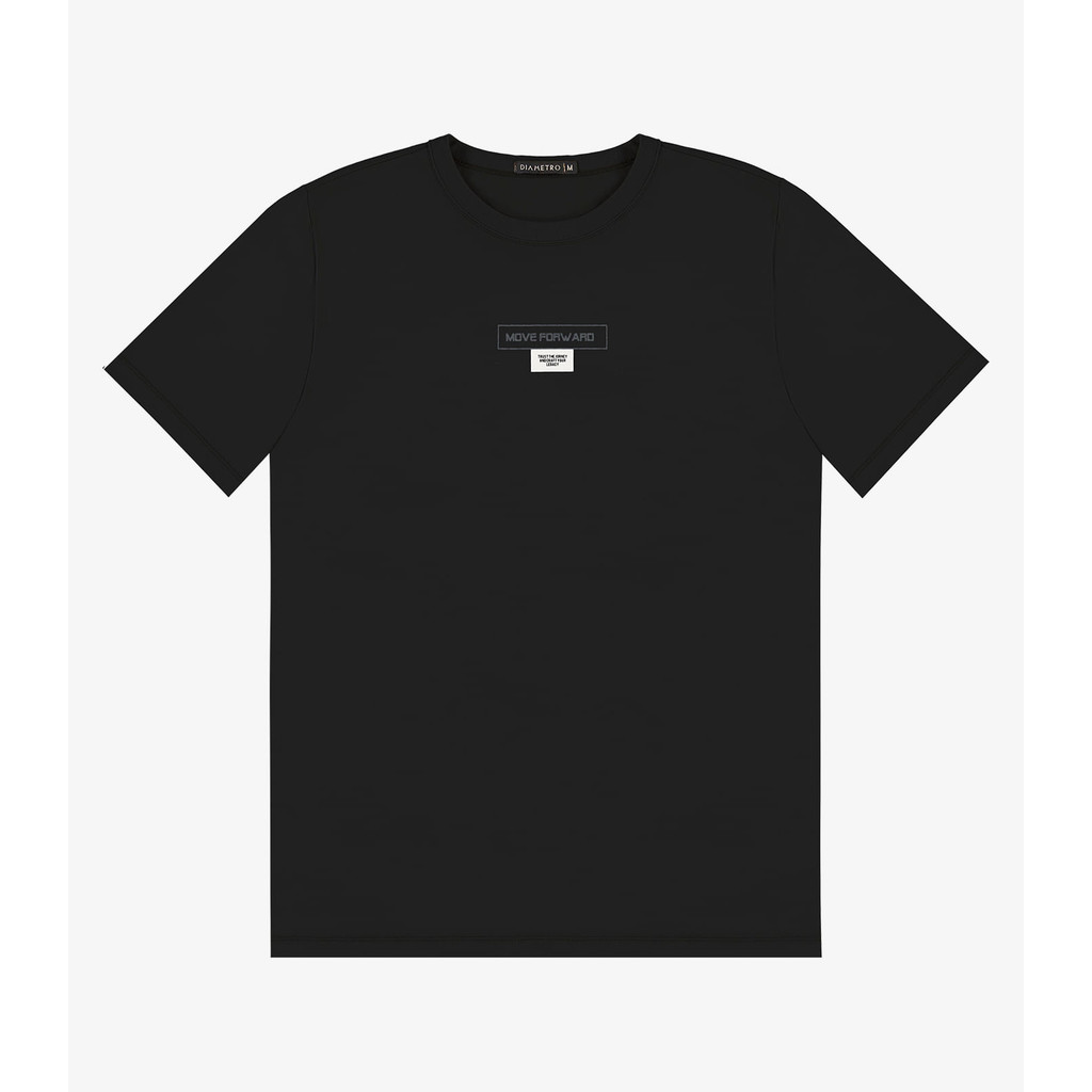 Camiseta Masculina em Meia Malha Diametro Preto em Oferta na Shopee