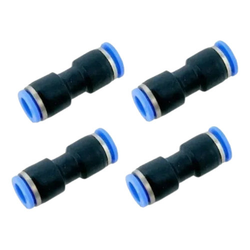 União emenda reta pu 8mm pneumática engate rápido 10 peças