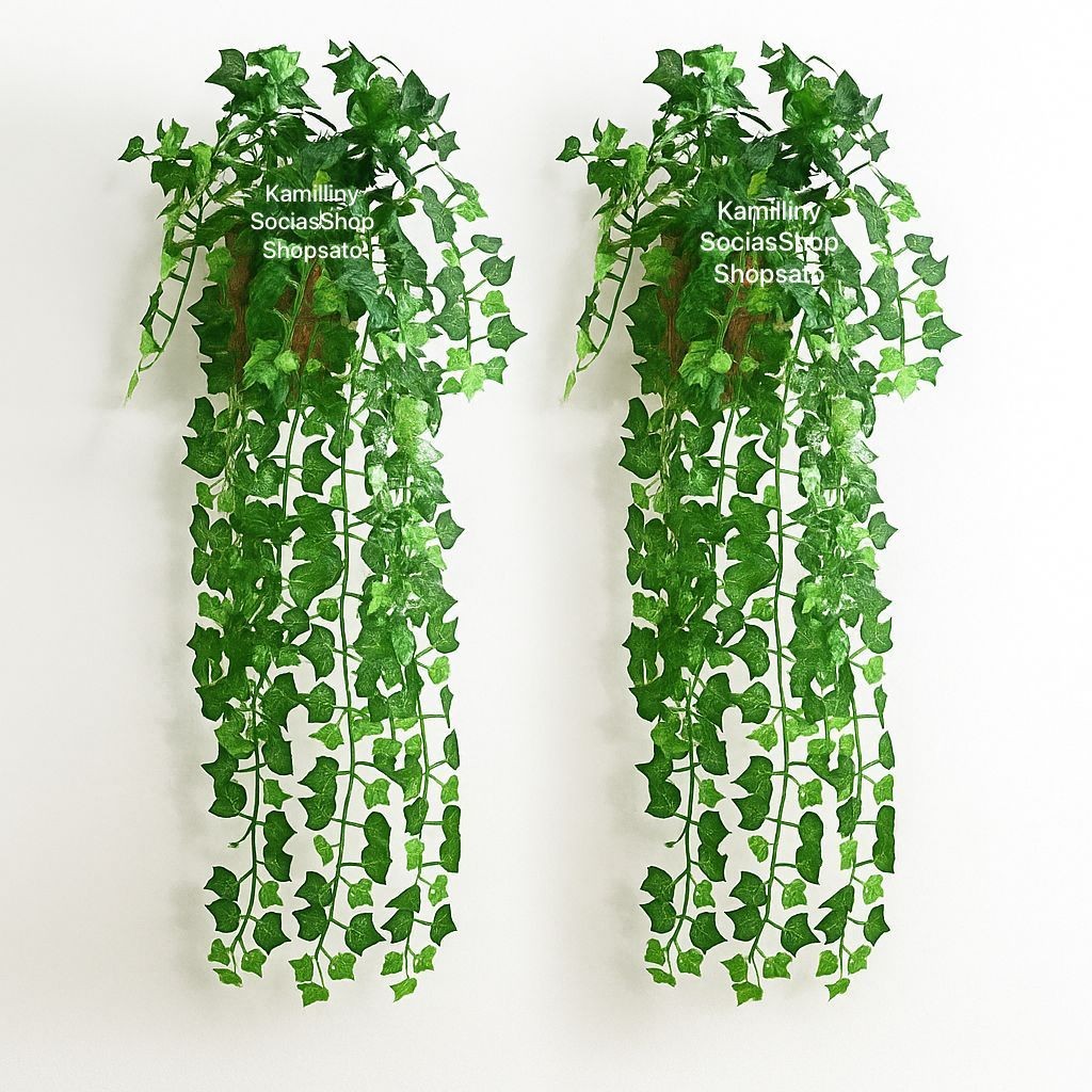 Arranjo Completo 1 Vaso Vime Trançado Marrom + 1 Pendente Planta Pendurada Hera Ivy em Oferta na Shopee