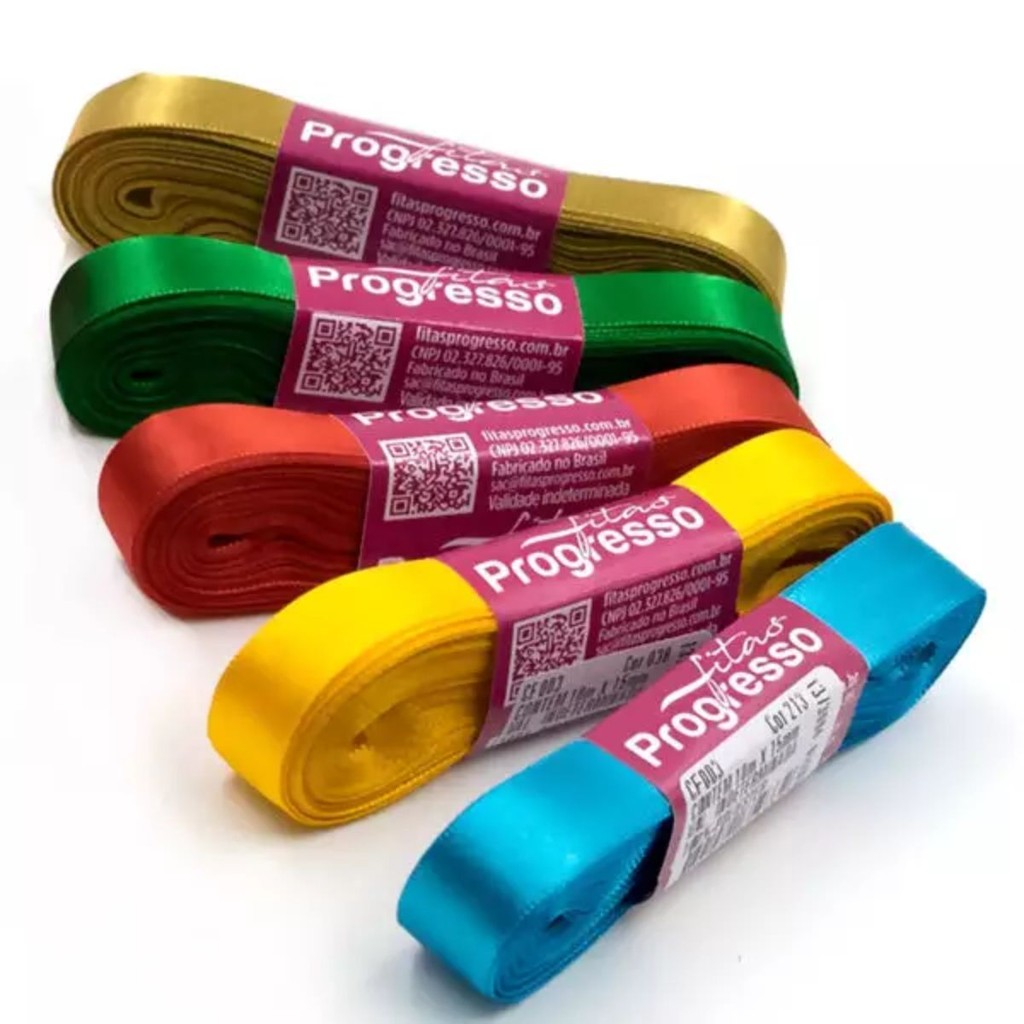 Fita de Cetim Nº03 15mm Progresso com 10 Mts - CF003