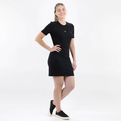 Vestido Colcci Canelado Slim com Manga Preto - Feminino