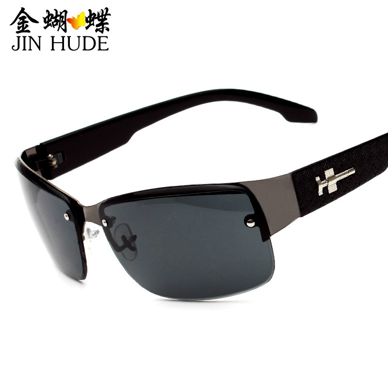 Novo estilo de óculos de sol masculino Metal sem moldura cópia óculos de sol quadrado ciclismo óculos de sol em Oferta na Shopee