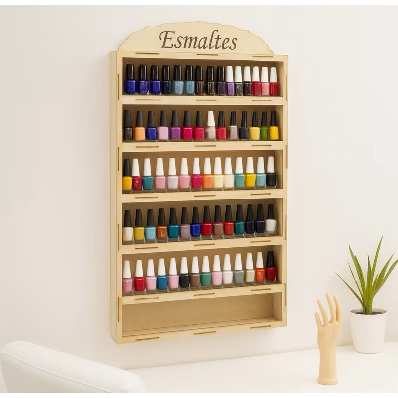 Expositor De Esmaltes Mdf Crú Manicure P/ 100 Unidades
