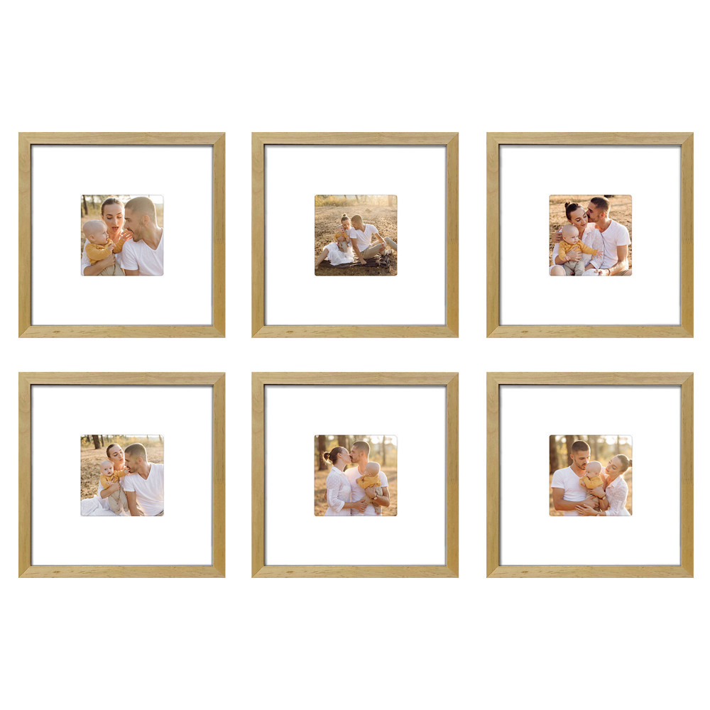 Kit 6 Quadros Porta Retrato Foto 10x10 Paspatur Branco 22x22 em Oferta na Shopee