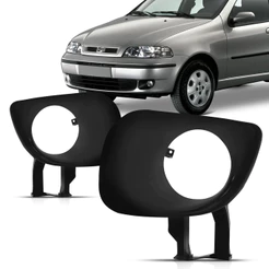 Grade Moldura Farol Milha Auxiliar Palio 2001 2002 2003 Preta