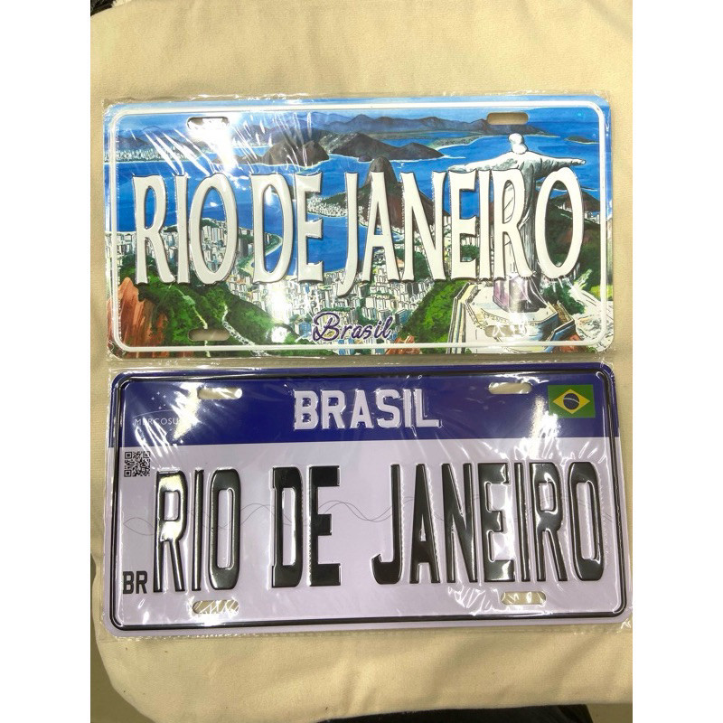 Placa Decorativa Alumínio Lembranças Rio de Janeiro Brasil 15x30cm em Oferta na Shopee