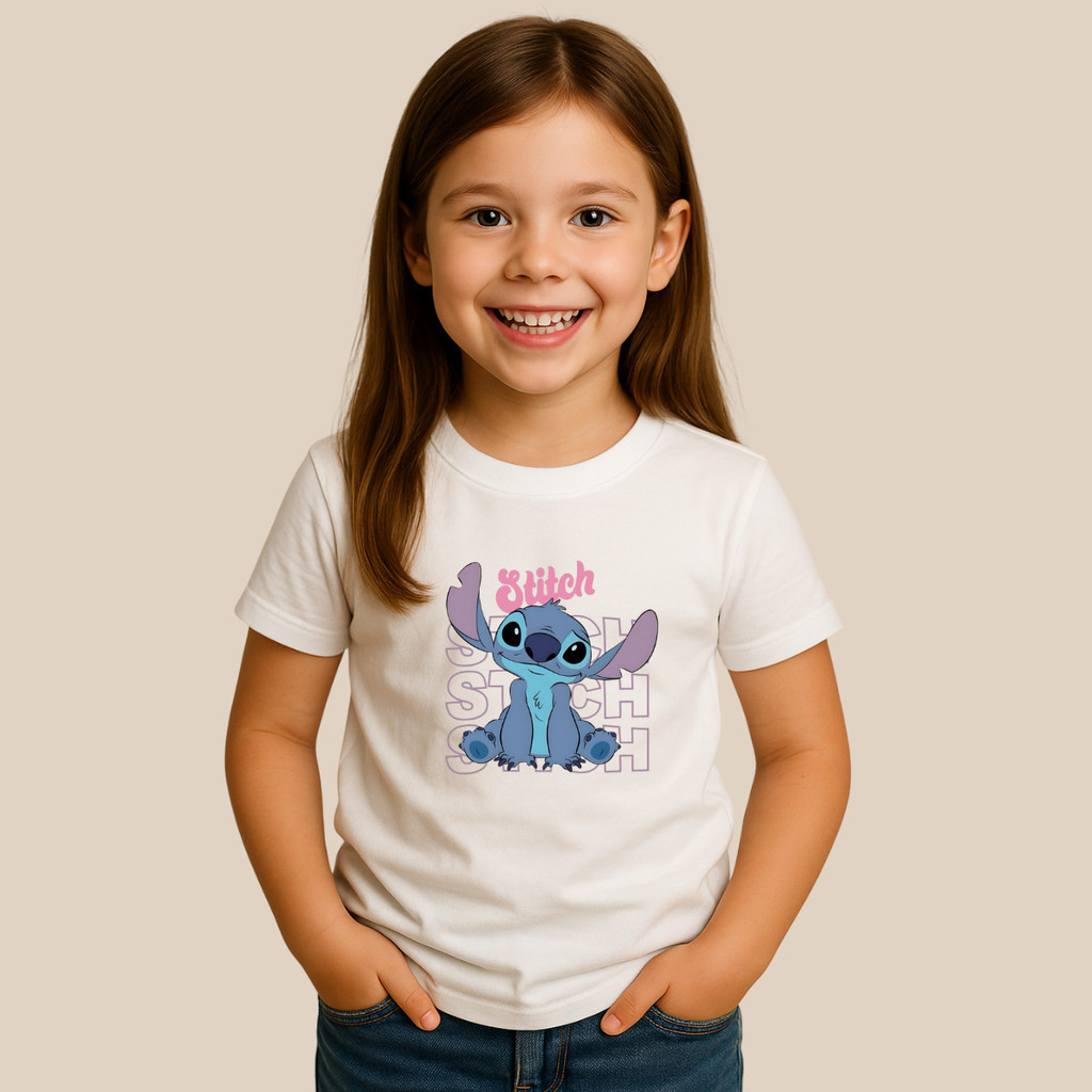 Blusa Camiseta infantil lilo stitch menina camiseta algodão alta qualidade juvenil e infantil camisas