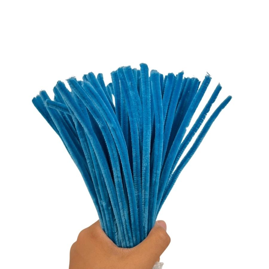 Detalhes do Haste de Chenille 30cm - Azul - 100 unidades - Art Montagem - Rizzo