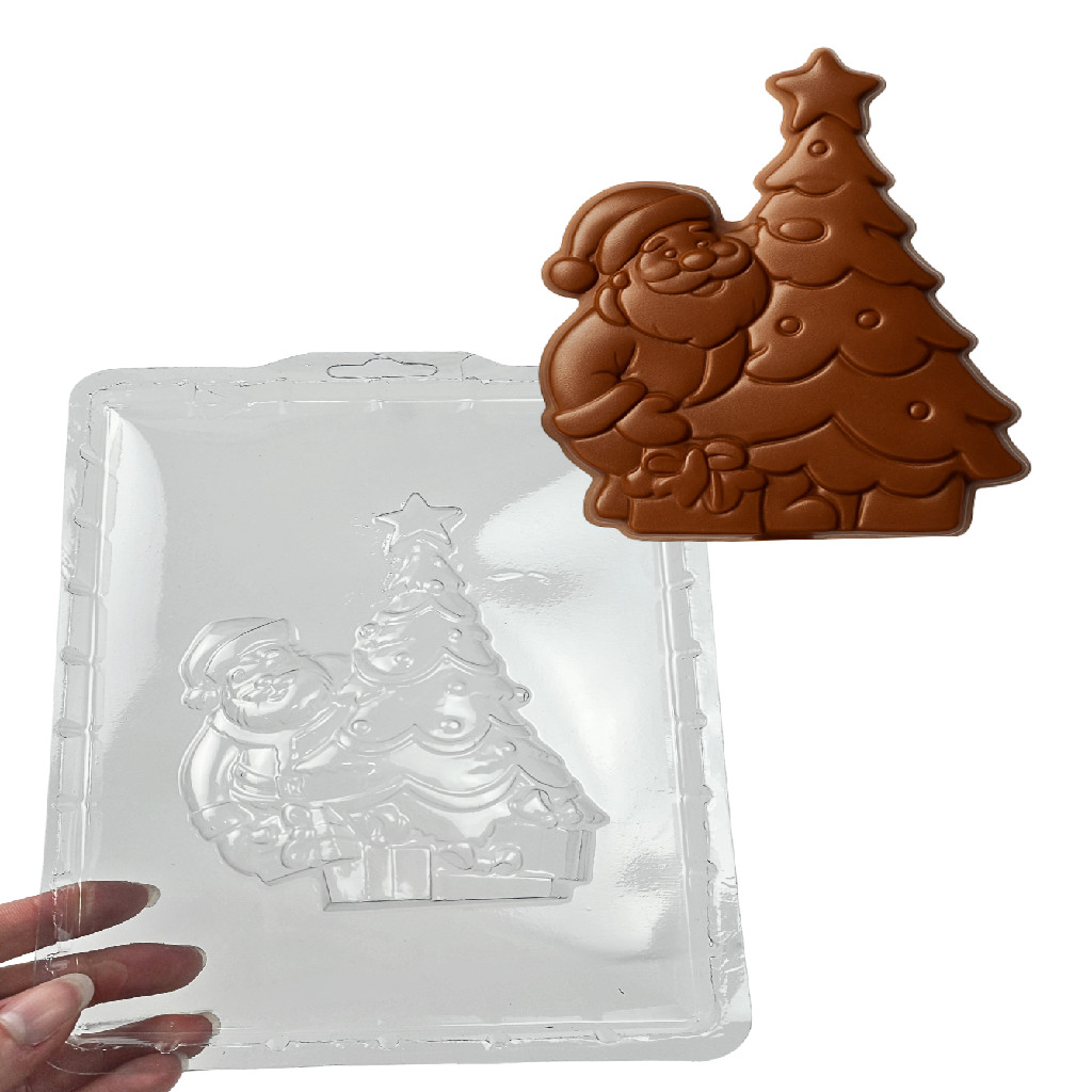 10 Forminhas Simples Arvore Papai Noel Natal Molde p/ Chocolate Forma Natalino Decoração Presente