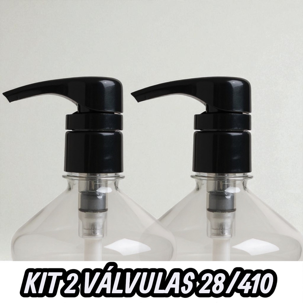 Kit 2un de Valvula Pra Shampoo Pump 28/410 Para Frascos 500/1000/1500ML - Shampoo, Condicionador, Creme BAIXA VAZÃO