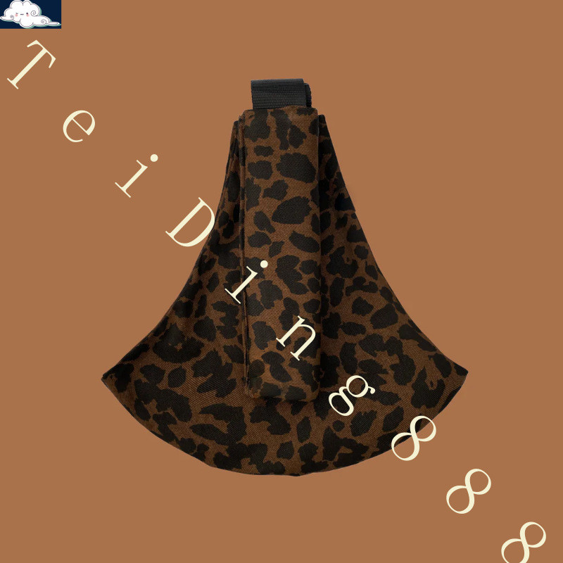 Porta-Bebês Com Padrão Leopardo Simples Frontal Portátil Tipo Abraço Costas Bebê Fora Do Banqueta De Cintura Artefato