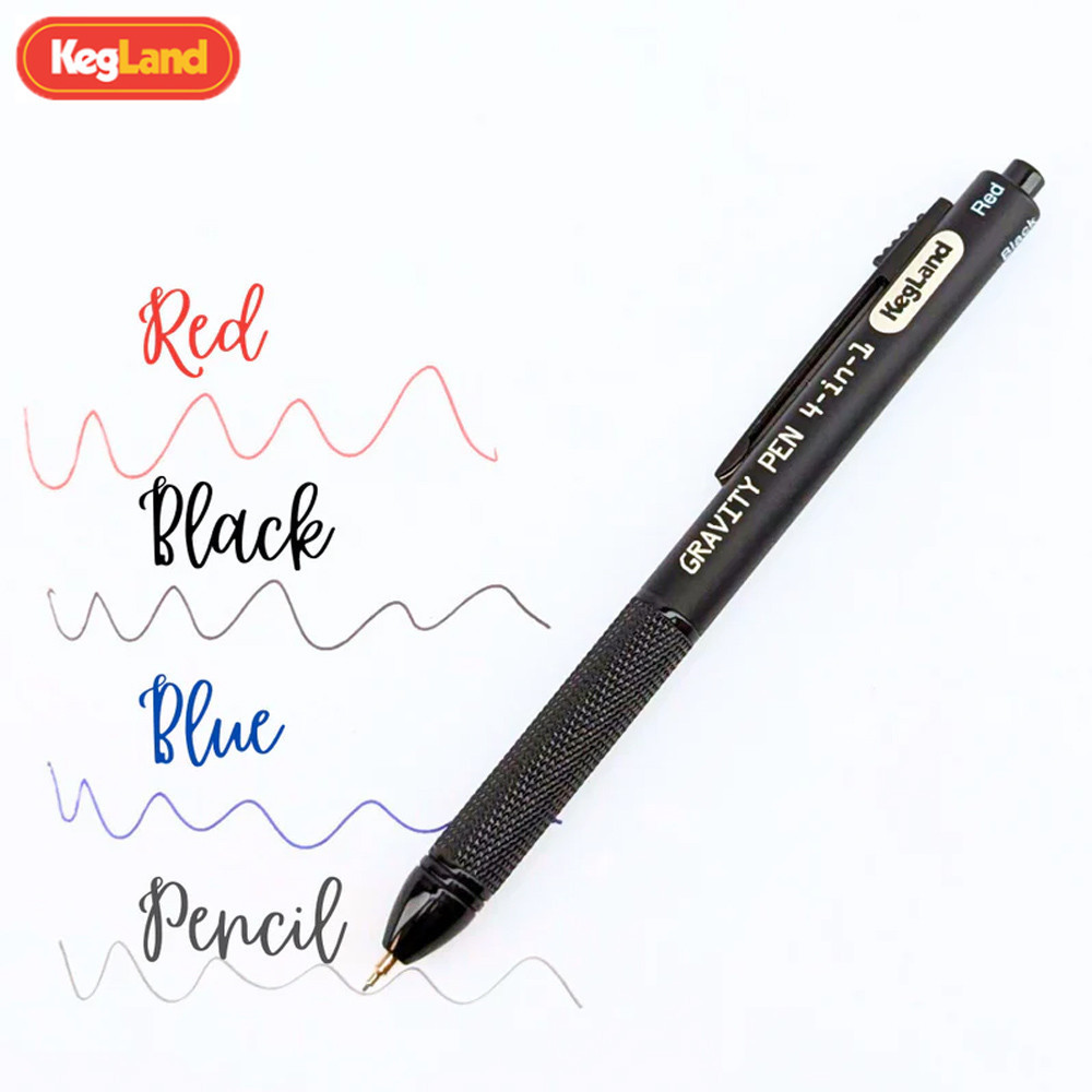Caneta De Gravidade KegLand 4 Em 1 (Lápis De 0.5 Mm , Vermelho , Preto , Azul) Multicolorida Mecânico Papelaria Escritór