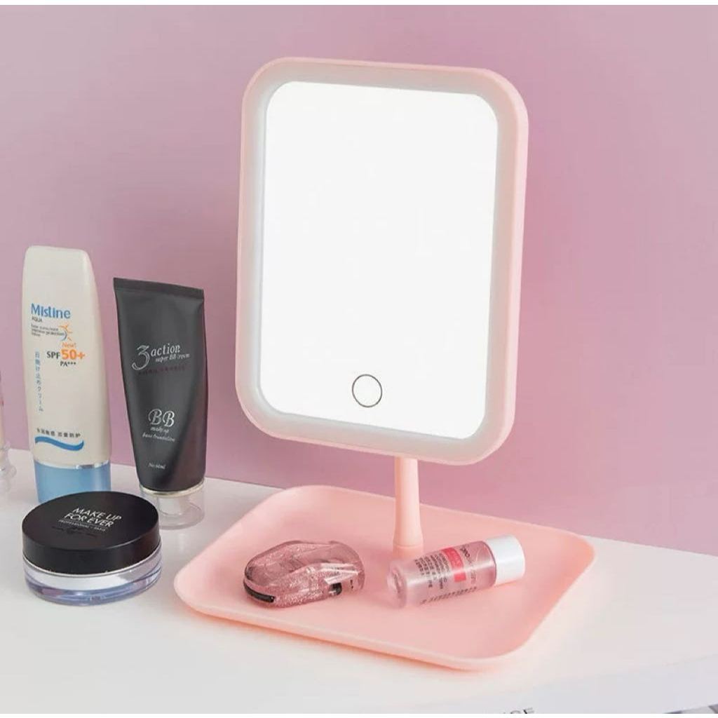 Espelho de mesa retangular para maquiagem com luz de LED TG em Oferta na Shopee