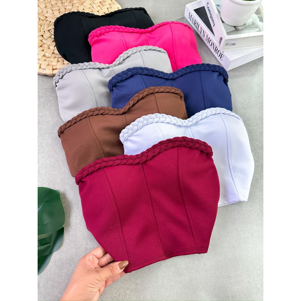 Cropped Feminino Tomara Que Caia Com Bojo em Oferta na Shopee