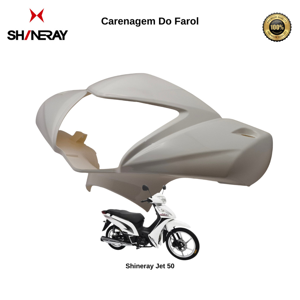 Carenagem Do Farol Shineray Jet 50 Branca