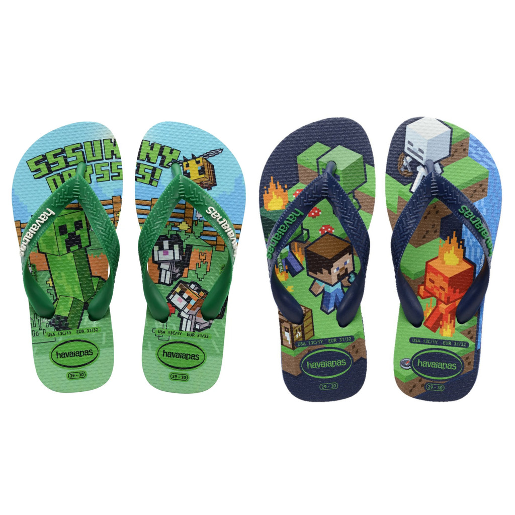 CHINELO HAVAIANAS KIDS MINECRAFT ORIGINAL C/N FISCAL em Oferta na Shopee