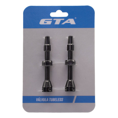 Par De Válvula Tubeless 48mm Em Alumínio Cor Preta Leve Presta