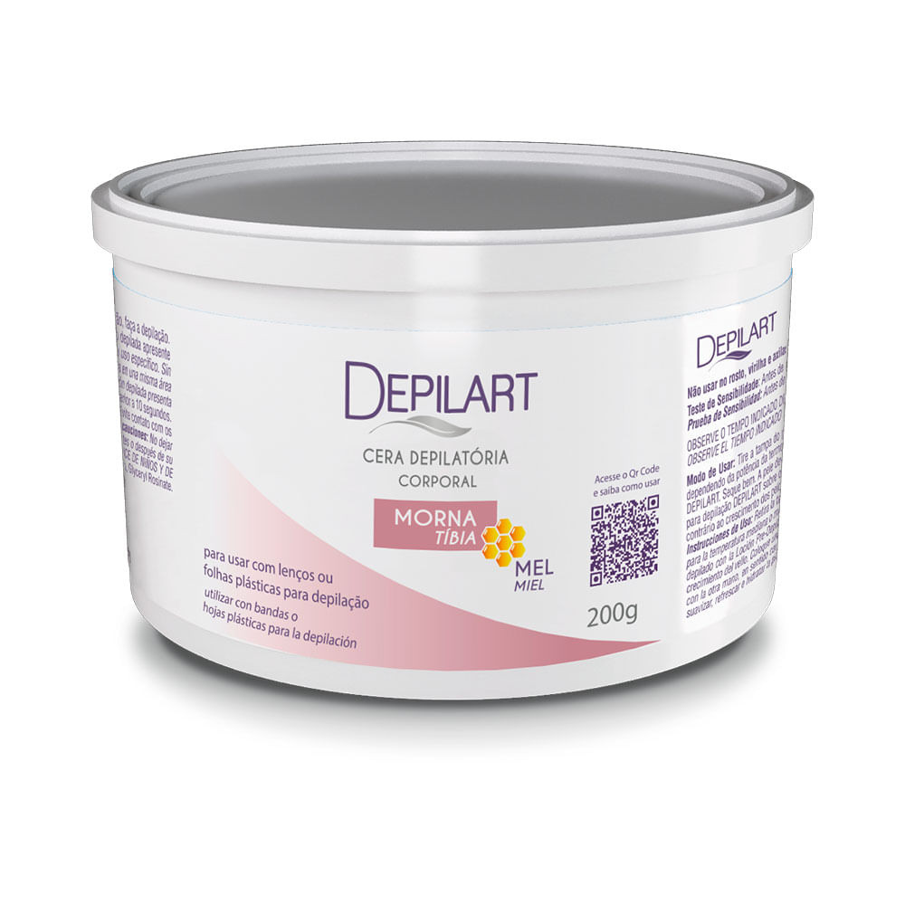 Cera Depilatória Morna Depilart Mel 200g em Oferta na Shopee