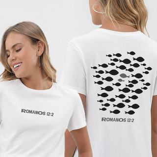 Camisa Camiseta T - Shirt  100% algodão  Romanos 12:2