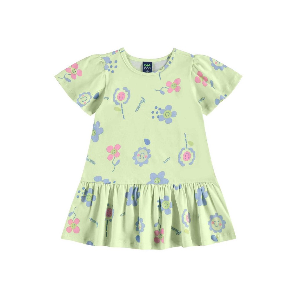 Vestido Estampado Infantil Bee Loop em Oferta na Shopee
