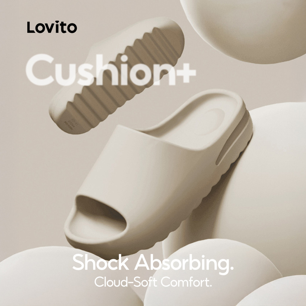 Lovito Sandálias Achatadas Minimalistas Elegantes para mulheres LFAS1034