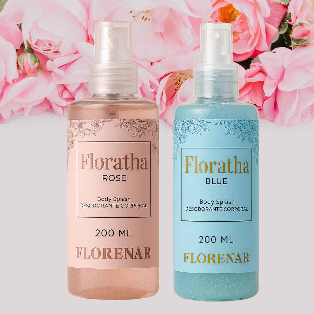Kit Feminino 2 Body Splash Florata Rose e Florata Blue 200ML