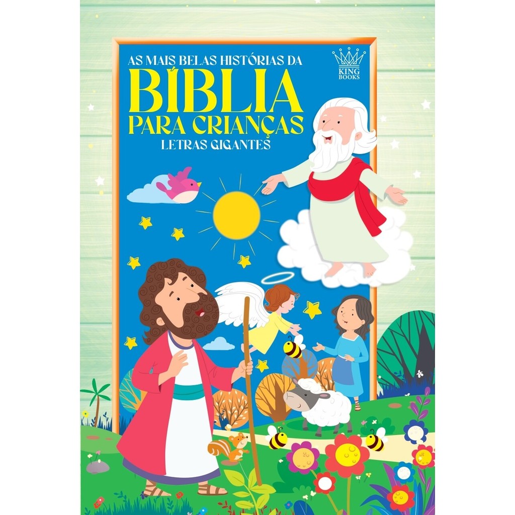Bíblia Infantil Letras Grandes - As Mais Belas Histórias da Bíblia Para Crianças em Oferta na Shopee