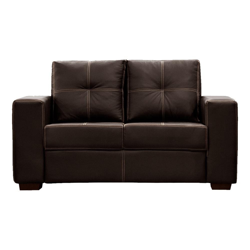 Sofá 2 Lugares San Diego Couro Sintético Cacau Lumalar Fácil Limpeza Durável 150cm Moderno em Oferta na Shopee