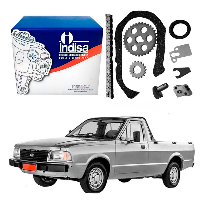 Kit Corrente Comando Ford Pampa 1.6 Cht 1982 A 1988