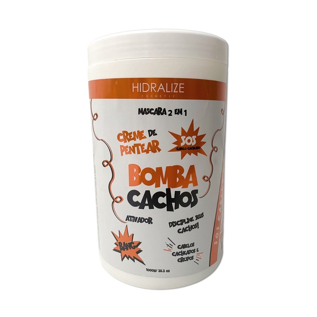 Creme de Pentear SOS Bomba Máscara 2 em 1 - cabelo Cachedo e Crespo - Hidralize 1kg Potão em Oferta na Shopee
