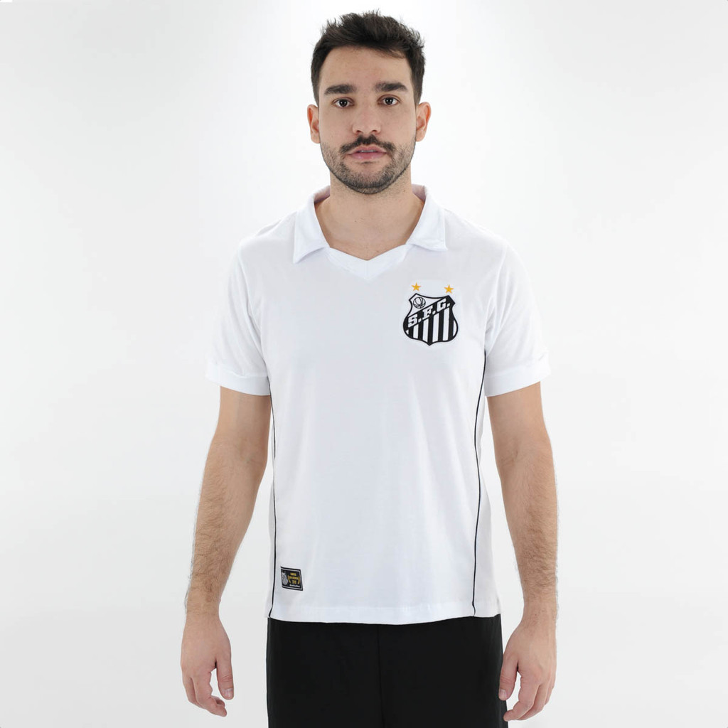 Camisa de Time Retrômania Santos 2010 Branco - Masculino